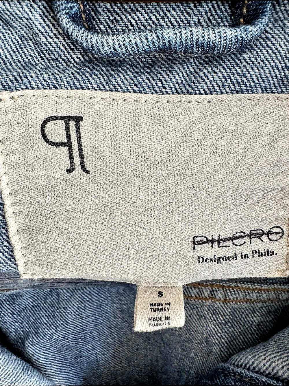 PILCRO The Weston Faux Leather-Collar Denim Boyfriend Jacket Sz: Small - Picture 5 of 13